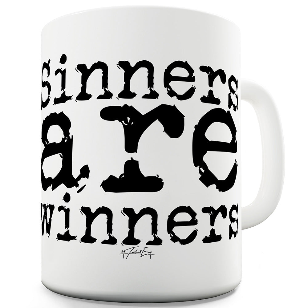 Sinners Are Winners Funny Mugs For Dad