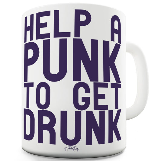 Help A Punk To Get Drunk Funny Office Secret Santa Mug