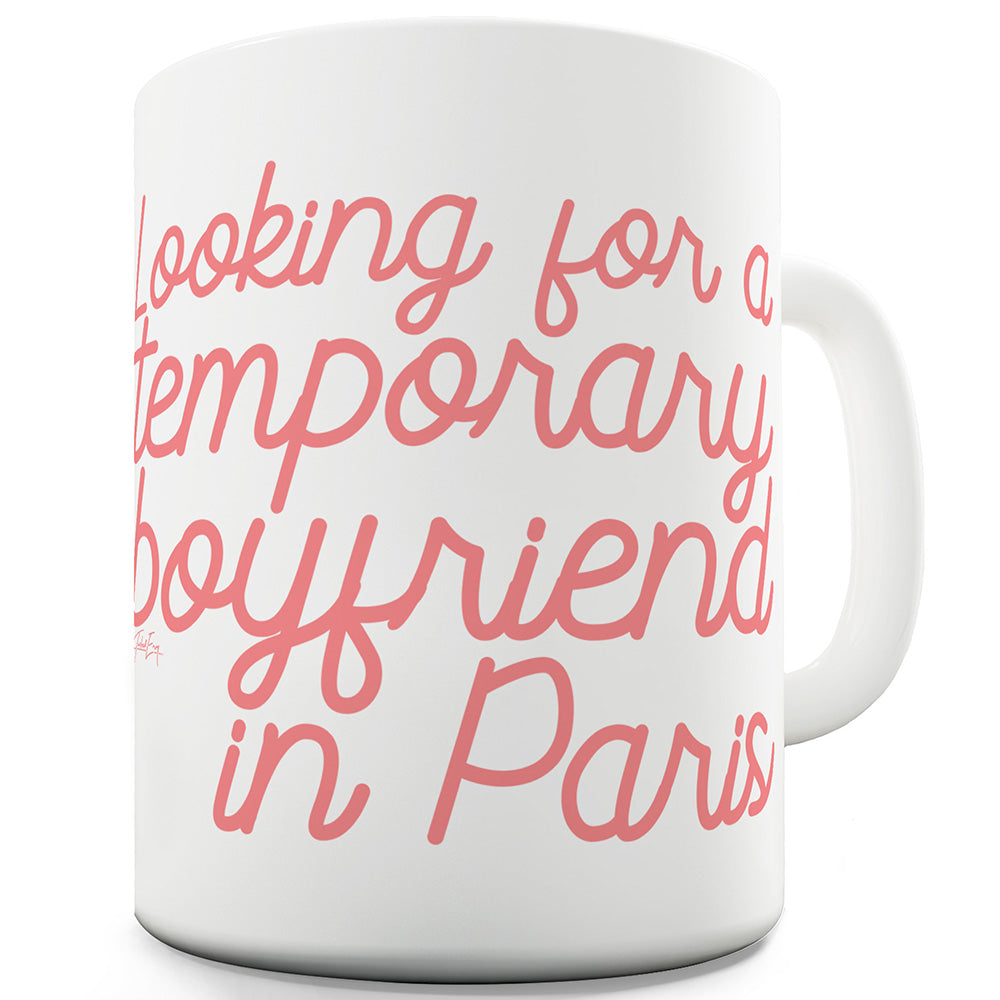 Temporary Boyfriend Personalised Funny Office Secret Santa Mug