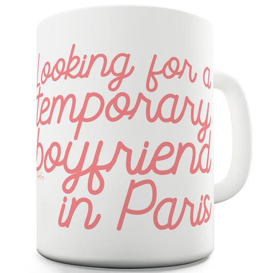 Temporary Boyfriend Personalised Funny Office Secret Santa Mug