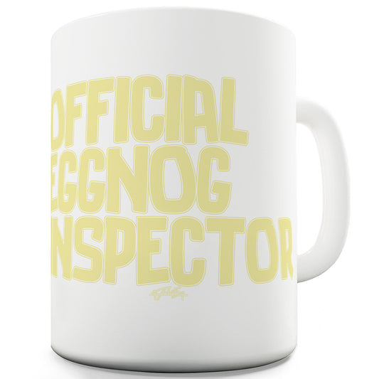 Eggnog Inspector Funny Office Secret Santa Mug