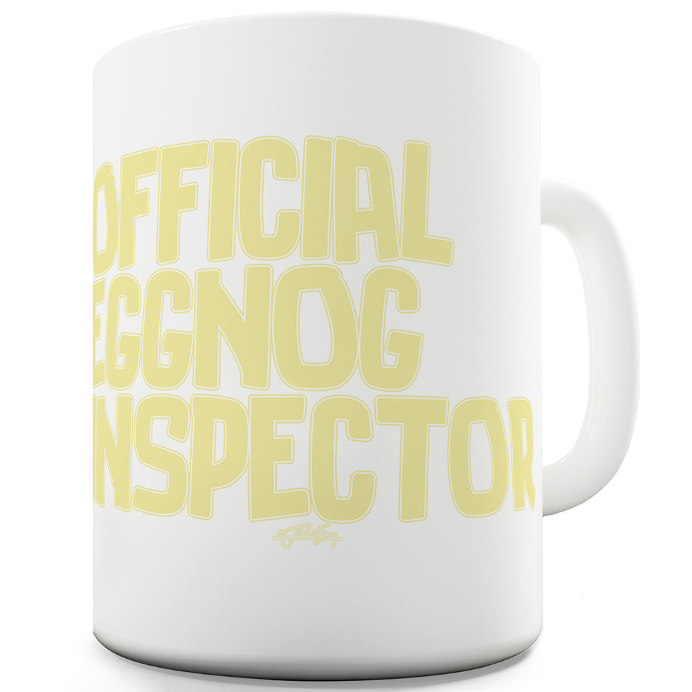 Eggnog Inspector Funny Office Secret Santa Mug