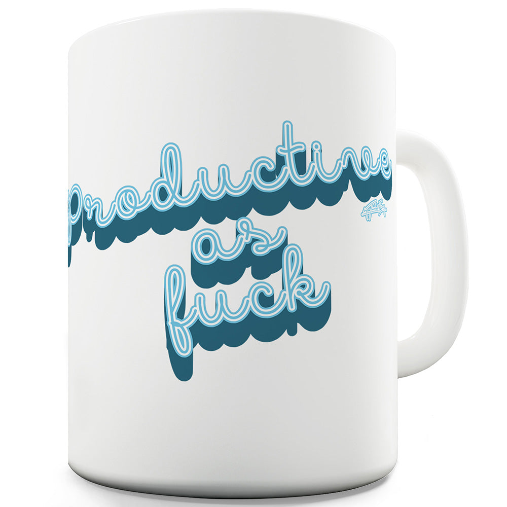 Productive As F#ck Funny Office Secret Santa Mug