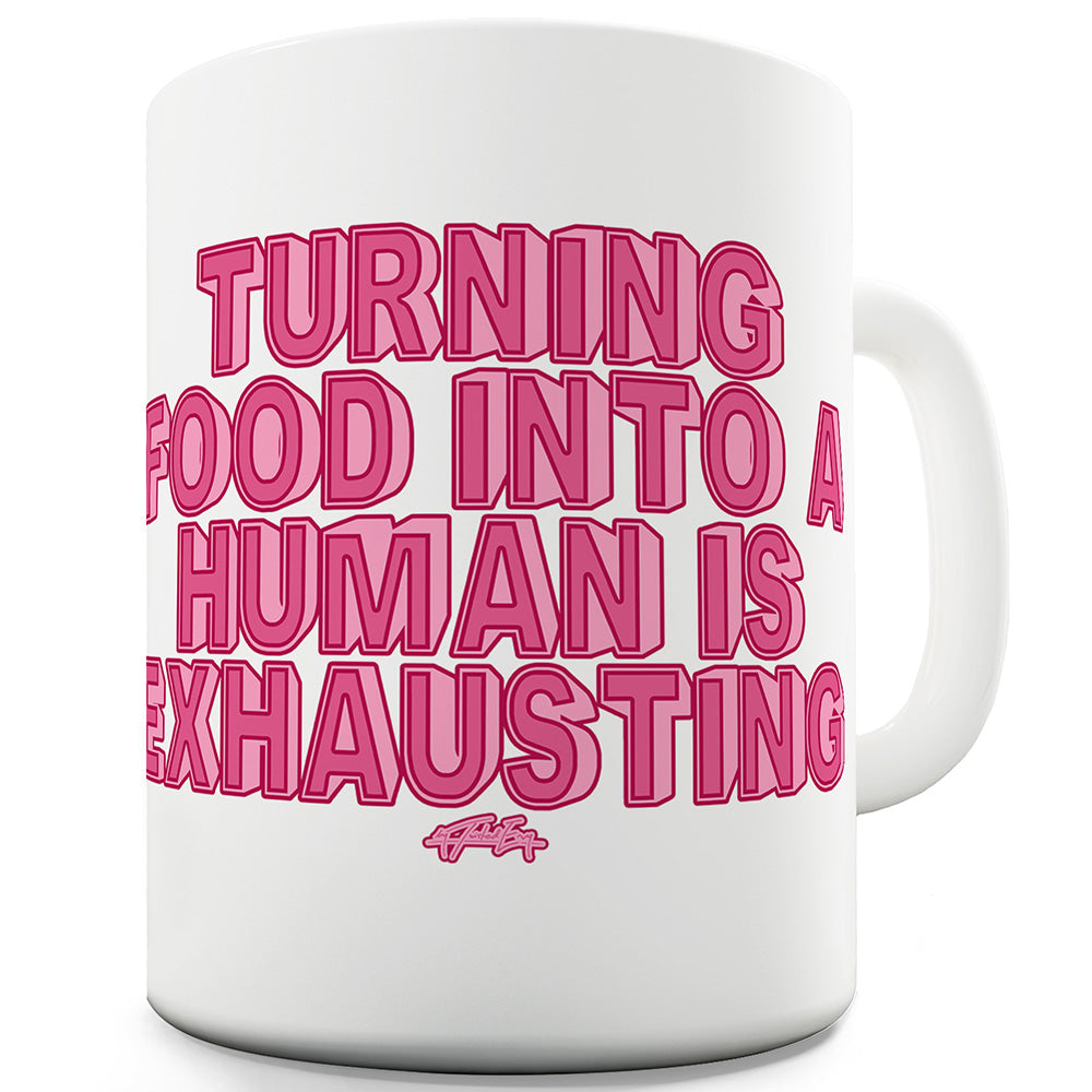 Turning Food Into A Human Ceramic Funny Mug