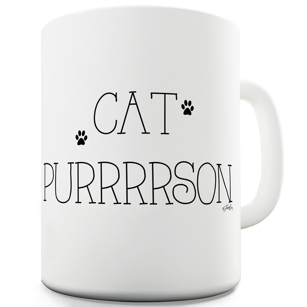 Cat Purrrrson Ceramic Mug