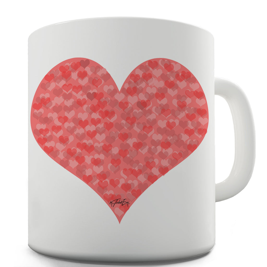 Peach Heart Ceramic Novelty Mug