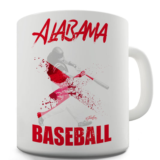 Alabama Baseball Splatter Funny Mugs For Friends