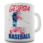 Georgia Baseball Splatter Funny Mugs For Work