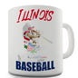 Illinois Baseball Splatter Ceramic Novelty Mug