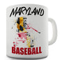 Maryland Baseball Splatter Funny Novelty Mug Cup