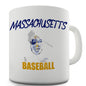 Massachusetts Baseball Splatter Funny Mug