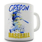 Oregon Baseball Splatter Funny Mugs For Work