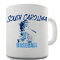 South Carolina Baseball Splatter Mug - Unique Coffee Mug, Coffee Cup