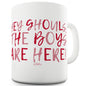 Hey Ghouls The Boys Are Here Funny Office Secret Santa Mug