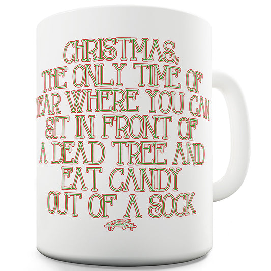 Candy From A Sock Ceramic Mug