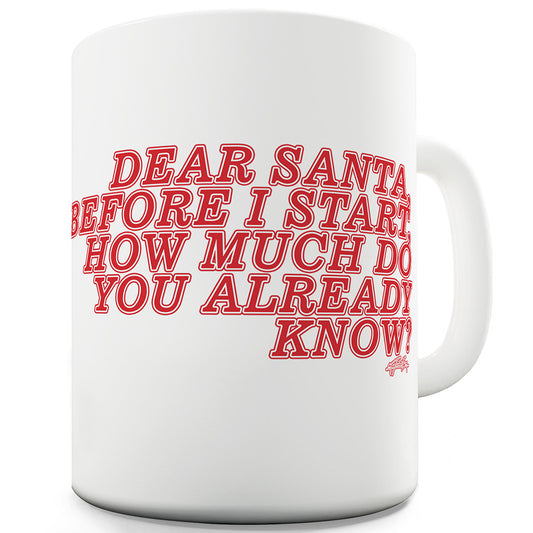 Santa How Much Do You Know Funny Mugs For Work