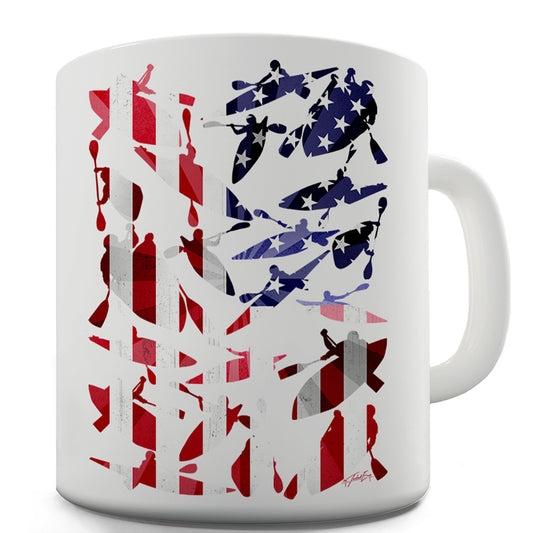 USA Canoeing Silhouette Funny Mugs For Men Rude