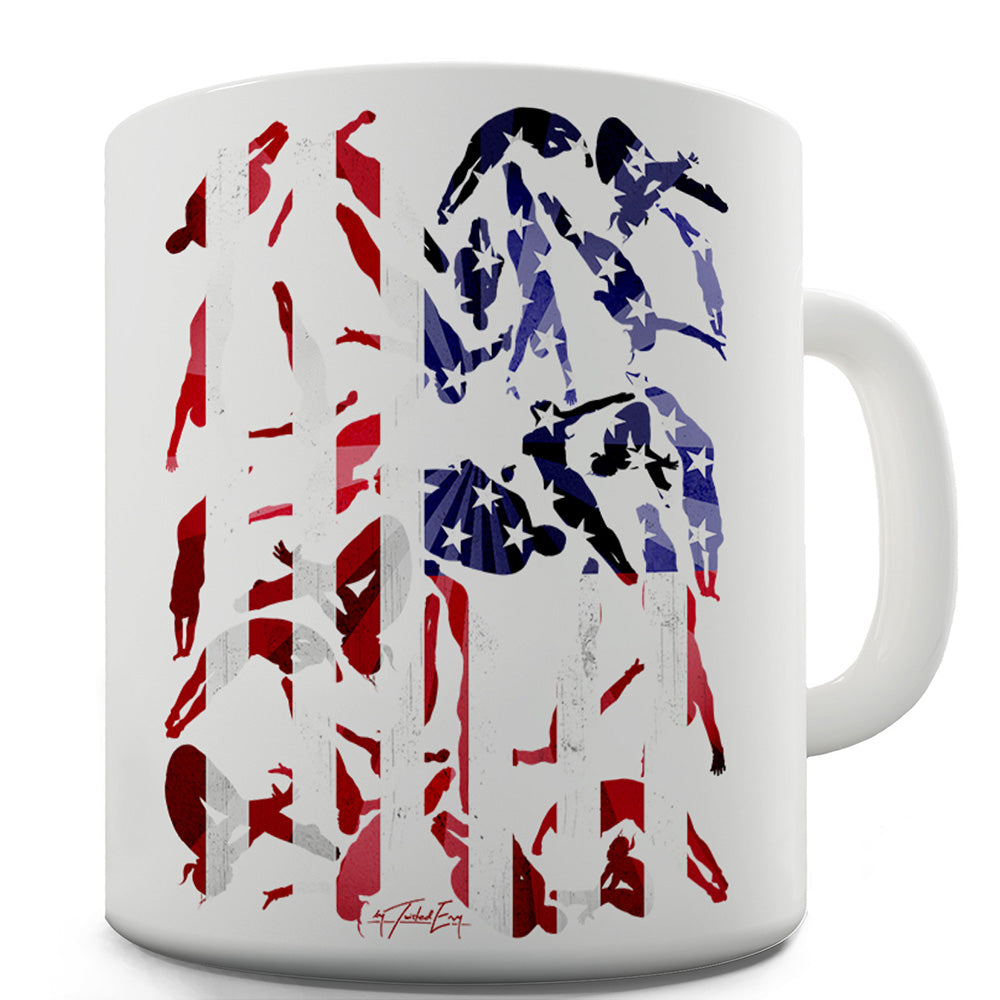 USA Diving Silhouette Funny Mugs For Friends