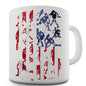 USA Hockey Silhouette Mug - Unique Coffee Mug, Coffee Cup