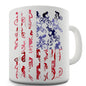 USA Mountain Biking Silhouette Ceramic Tea Mug