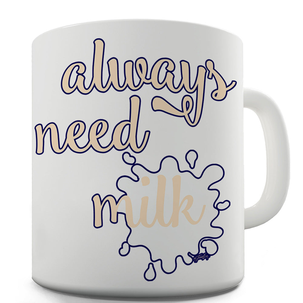 Always Need Milk Funny Mugs For Men Rude