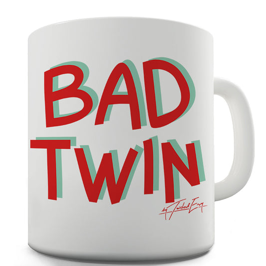 Bad Twin Pocket Print Funny Mug