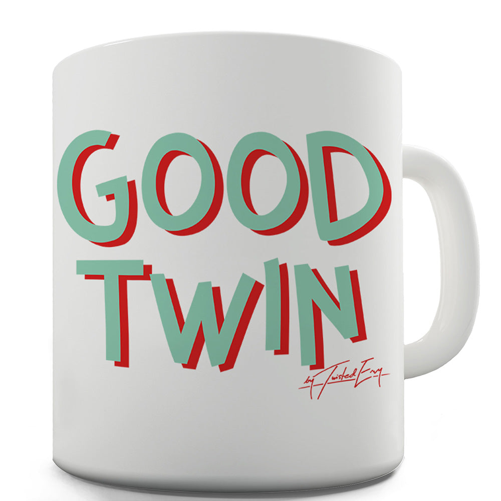 Good Twin Pocket Print Ceramic Novelty Mug