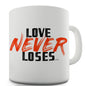 Love Never Loses Funny Office Secret Santa Mug