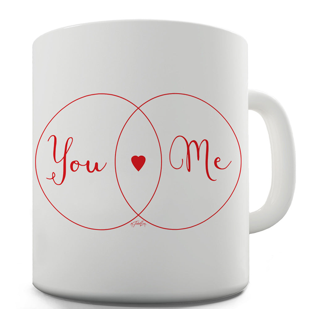 You Heart Me Venn Diagram Ceramic Novelty Gift Mug