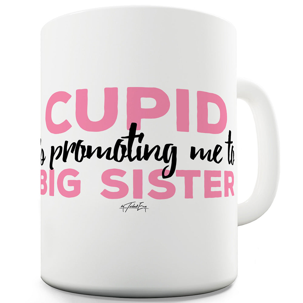 Promoting Me To Big Sister Funny Mugs For Dad