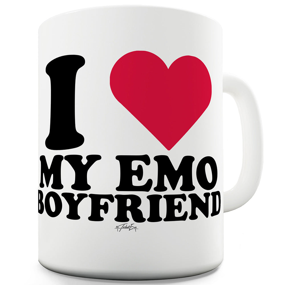 I Heart My Emo Boyfriend Funny Mugs For Men