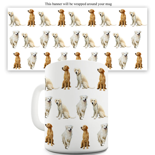 Golden Retrievers Pattern Funny Mugs For Work