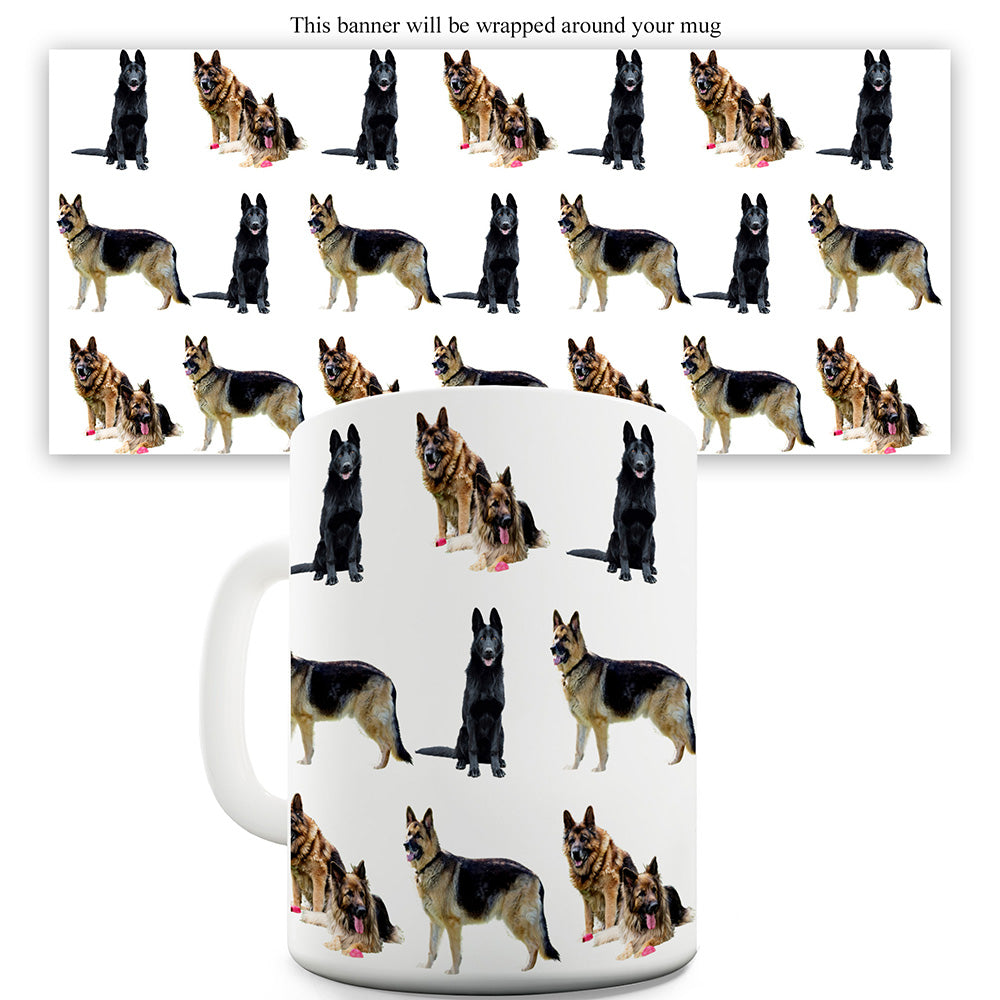 German Shepherds Pattern Funny Coffee Mug