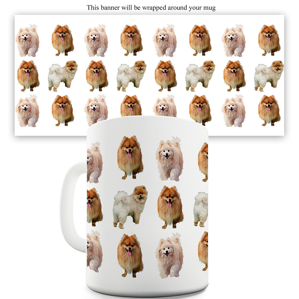 Pomeranians Pattern Ceramic Mug