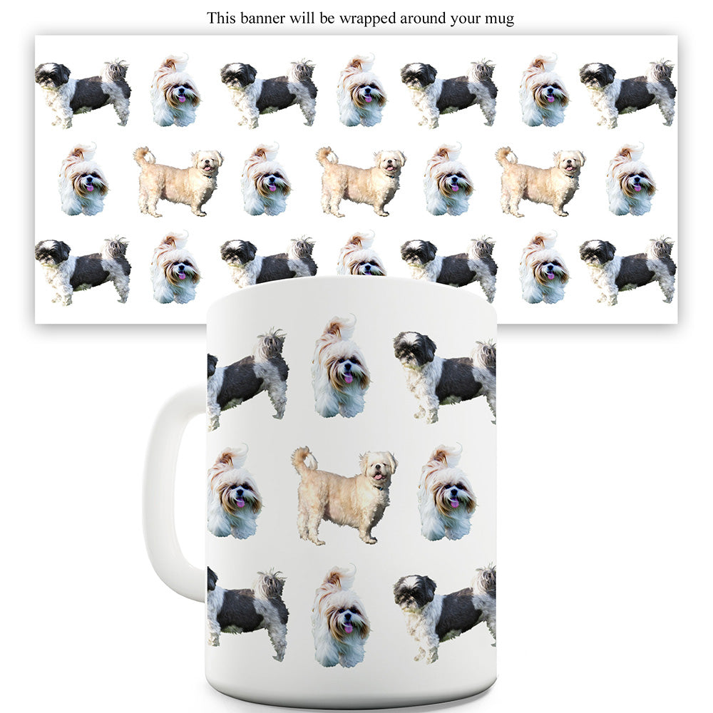 Shih Tzus Pattern Funny Mugs For Friends