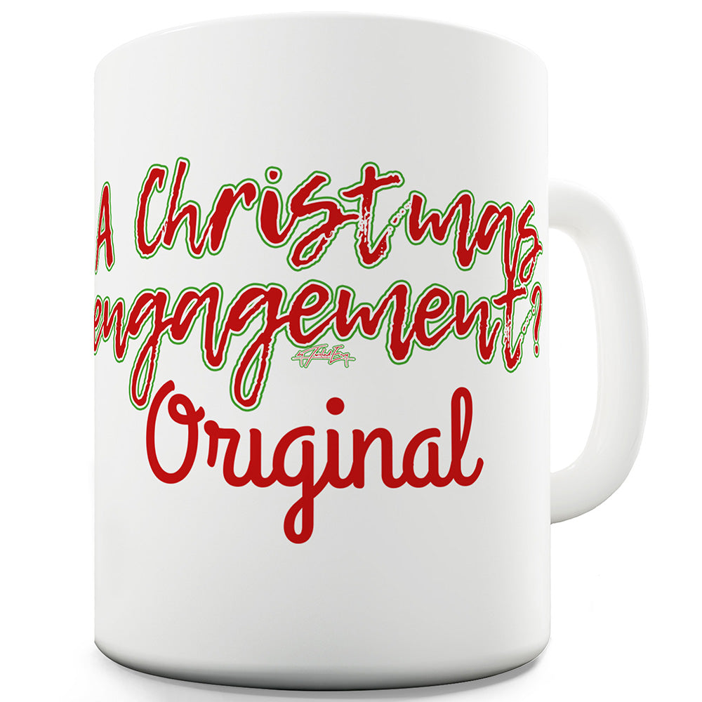 A Christmas Engagement Ceramic Mug Slogan Funny Cup