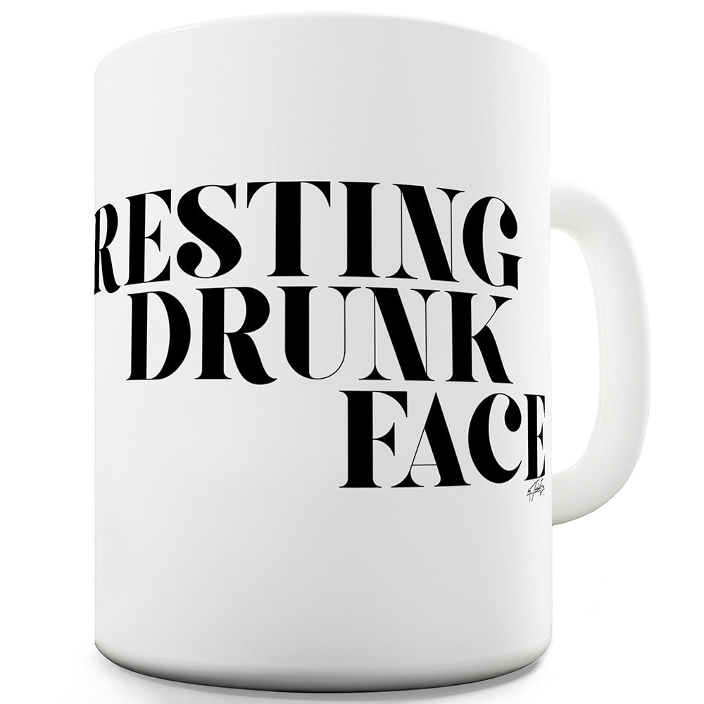 Resting Drunk Face Ceramic Novelty Gift Mug