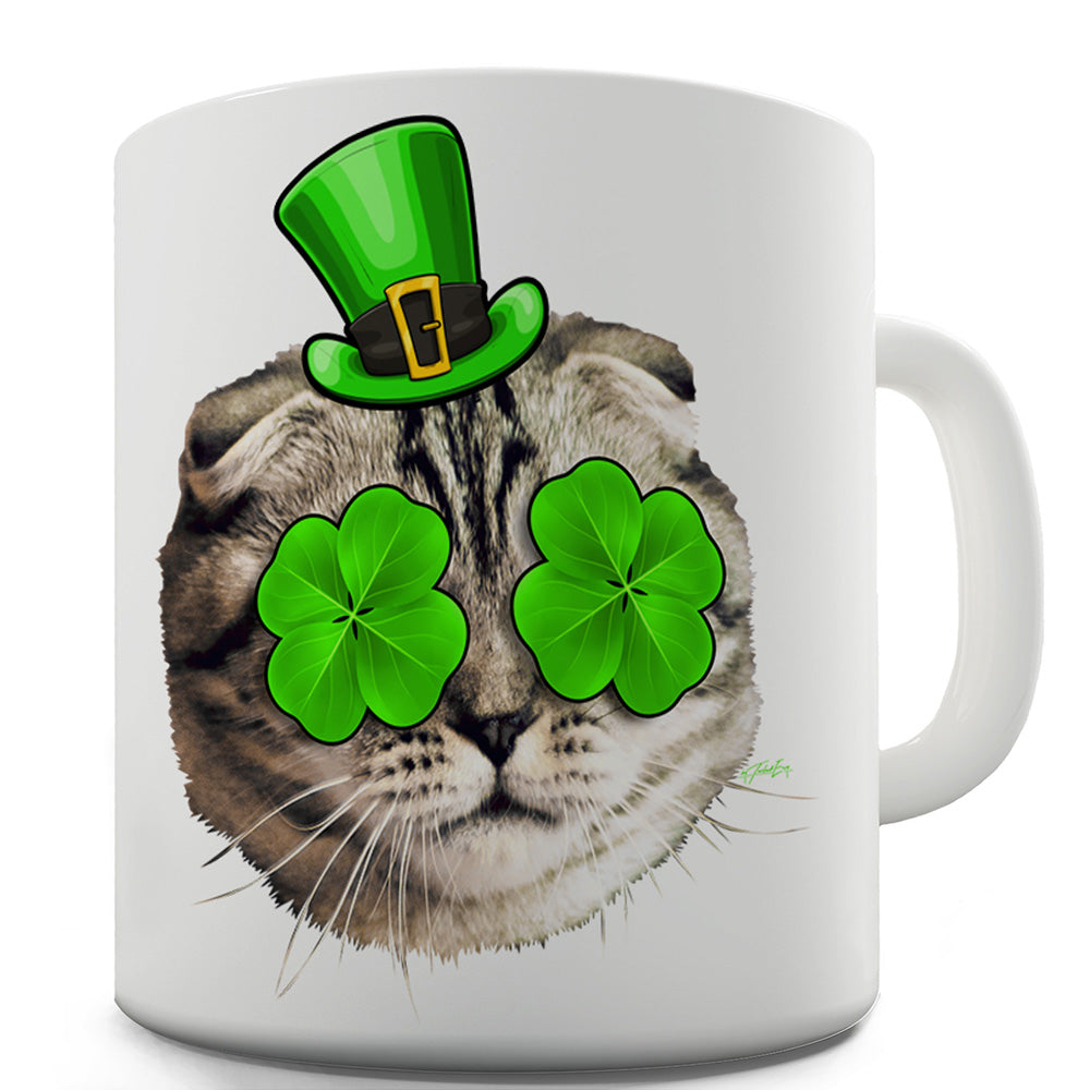 St Patrick's Day Cat Ceramic Funny Mug