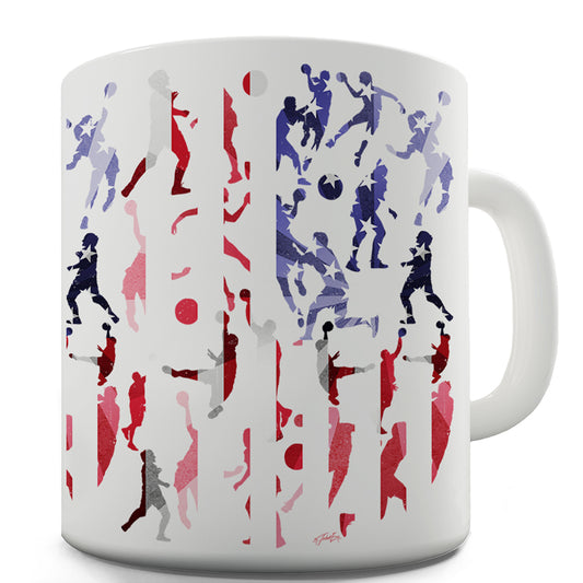 USA Handball Collage Funny Mugs For Coworkers