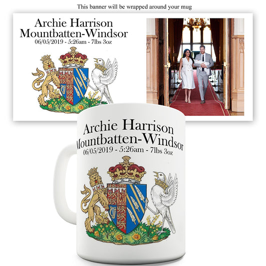 Archie Harrison Coat Of Arms Royal Ceramic Novelty Mug