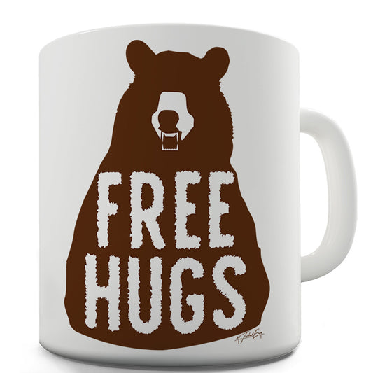 Free Hugs Bear Ceramic Funny Mug