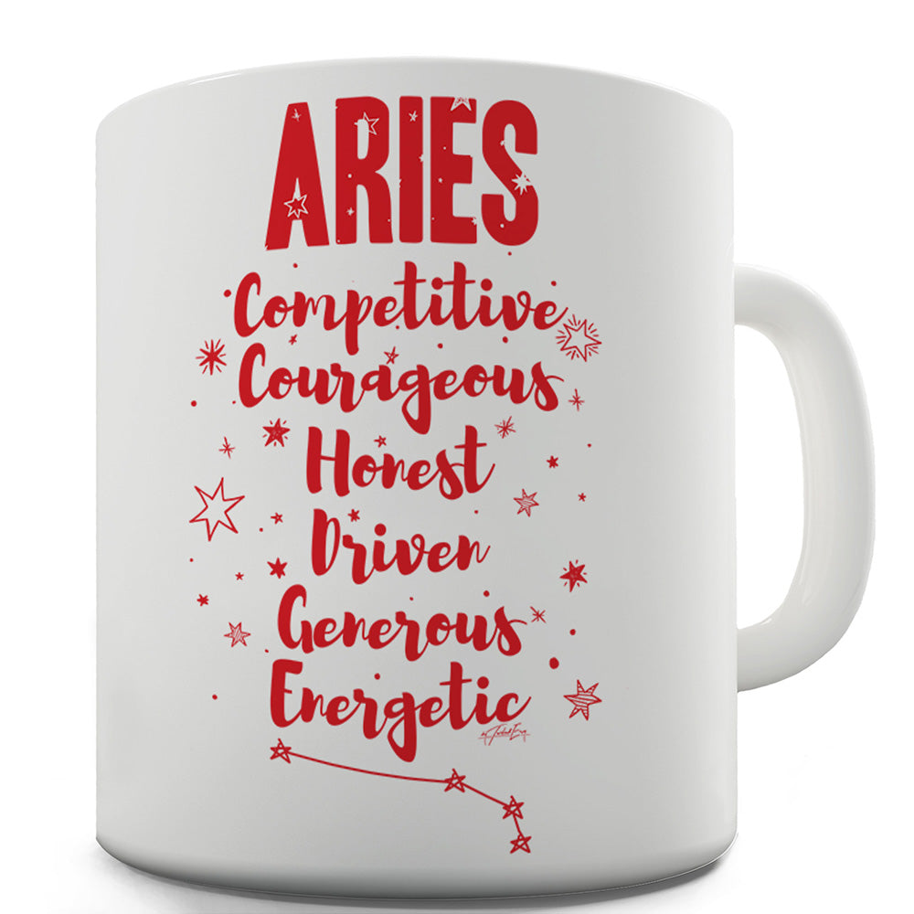 Aries Personality Traits Funny Coffee Mug