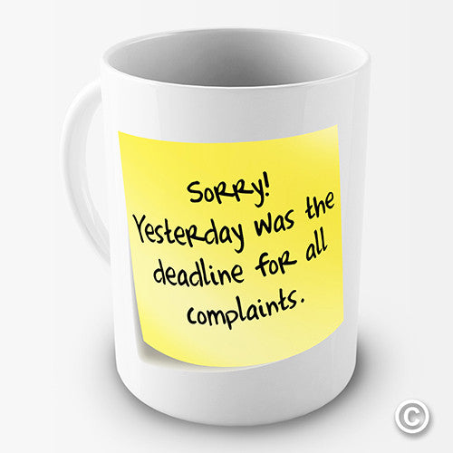 Post It Note Complaints Funny Mug