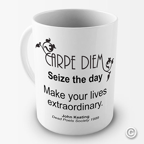 Carpe Diem Quote Novelty Mug