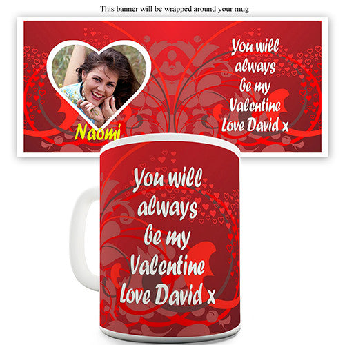 Valentines Single Heart Personalised Mug